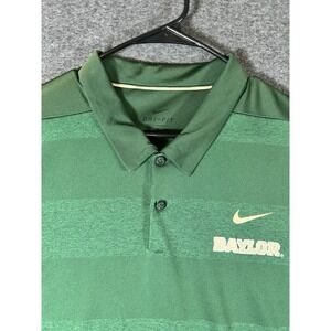 Nike Men's 2XL Baylor University Green Polo Shirt Golf‎ Casual